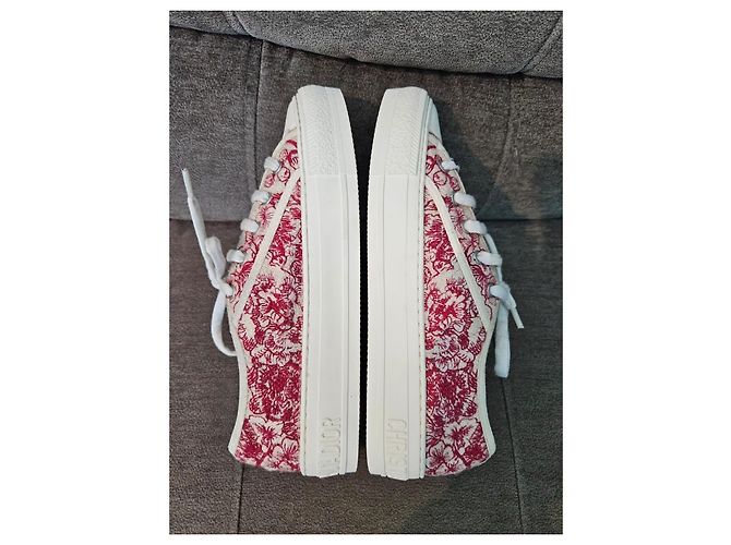 Sneakers Christian Dior D-Connect Bianco Rosso - vista 6