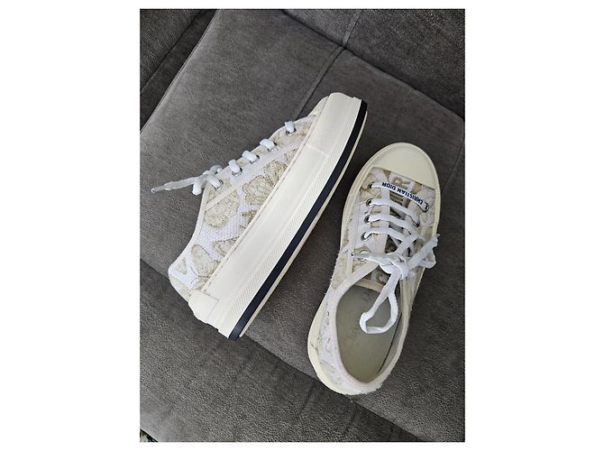 Sneakers Christian Dior D-Connect Bianco Beige - vista 11