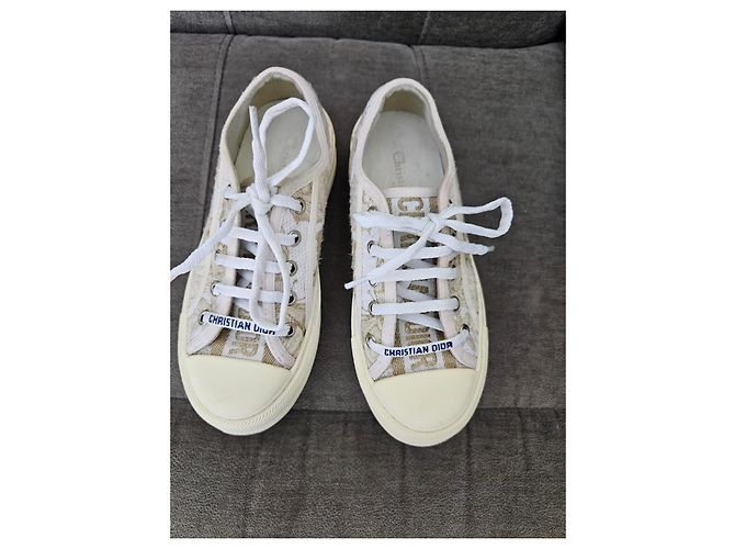 Sneakers Christian Dior D-Connect Bianco Beige - vista 3