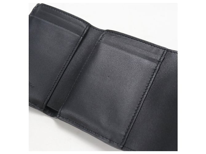 Christian Dior Black Leather Tri-fold Wallet - view 4