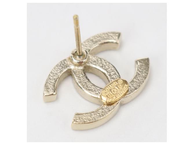 Orecchini Chanel Gold Stud con strass D'oro - vista 2