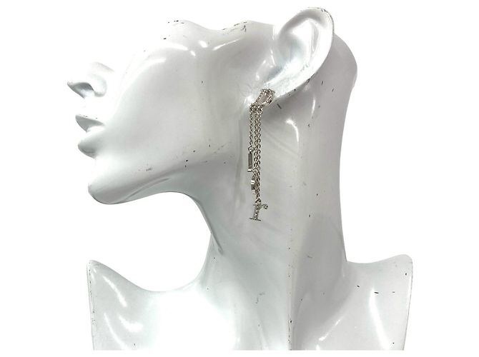 Orecchini a lobo in argento Christian Dior - vista 2