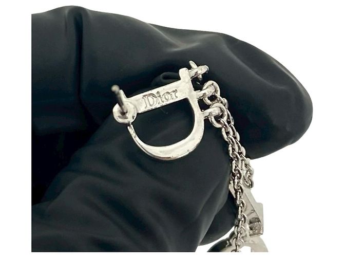 Orecchini a lobo in argento Christian Dior - vista 3