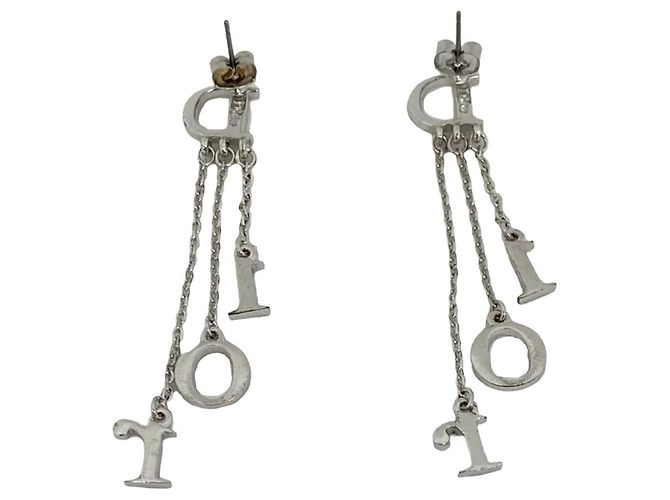 Orecchini a lobo in argento Christian Dior - vista 6