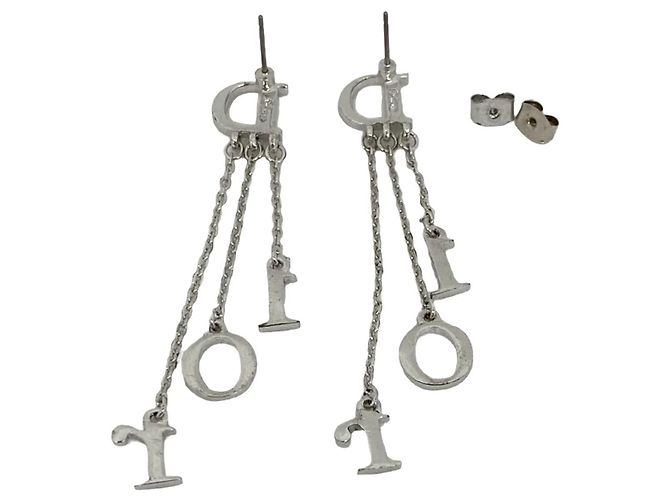 Orecchini a lobo in argento Christian Dior - vista 7
