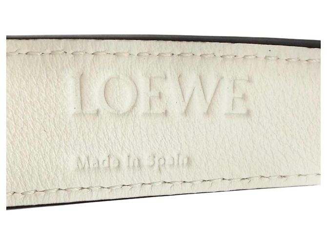 Borsa cesta Loewe in pelle bianca Anagram Bianco - vista 11