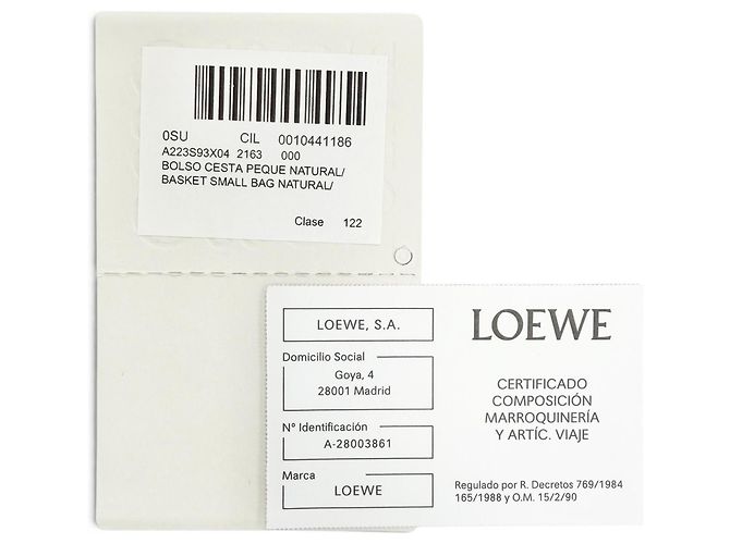 Borsa cesta Loewe in pelle bianca Anagram Bianco - vista 12