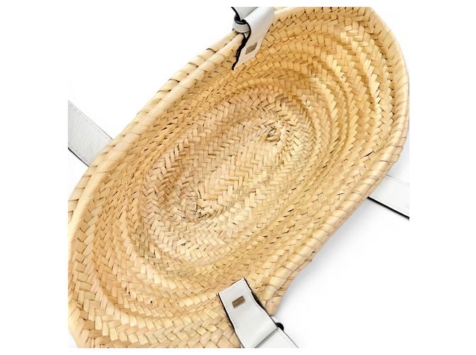 Borsa cesta Loewe in pelle bianca Anagram Bianco - vista 6