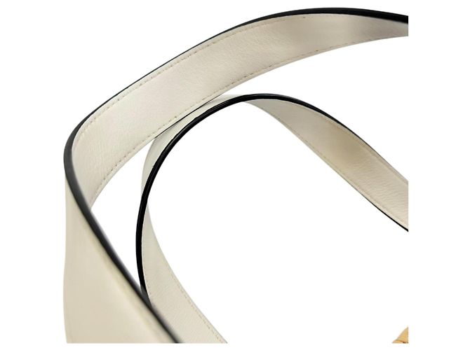 Borsa cesta Loewe in pelle bianca Anagram Bianco - vista 8