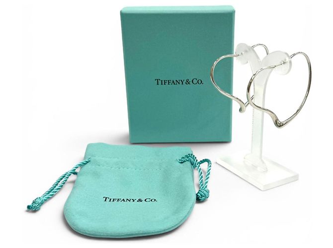 Orecchini a cerchio Elsa Peretti Open Heart di Tiffany & Co. Argento - vista 2