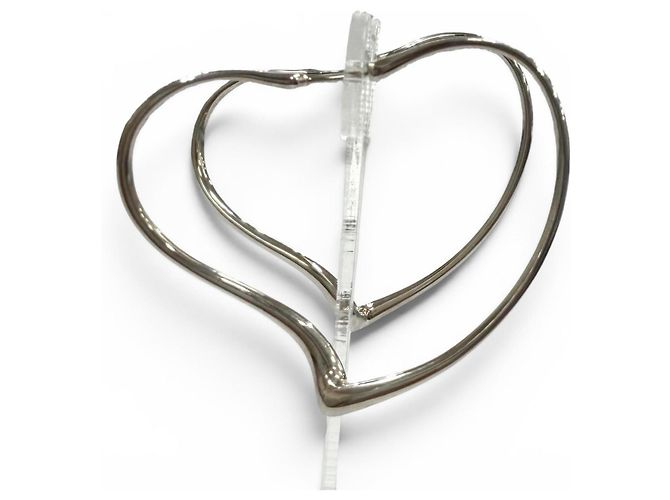Orecchini a cerchio Elsa Peretti Open Heart di Tiffany & Co. Argento - vista 3