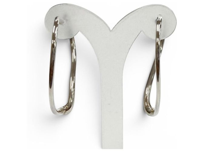Orecchini a cerchio Elsa Peretti Open Heart di Tiffany & Co. Argento - vista 4