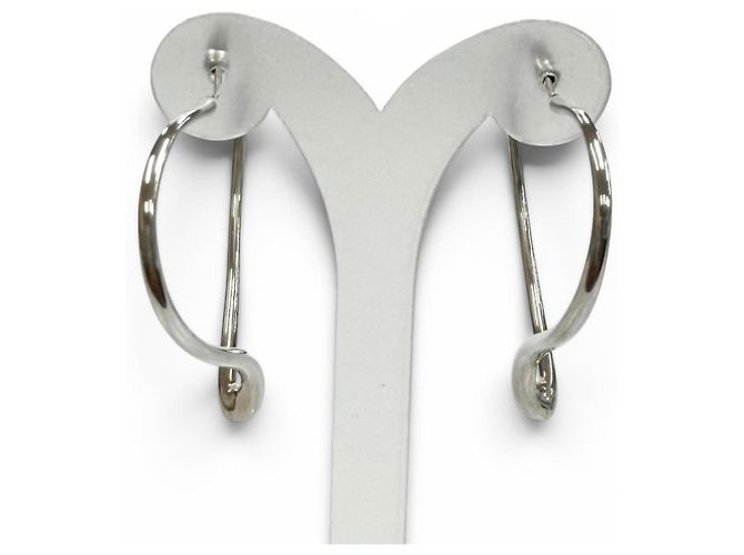 Orecchini a cerchio Elsa Peretti Open Heart di Tiffany & Co. Argento - vista 5