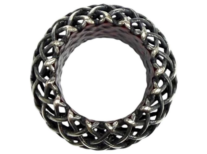 Bottega Veneta 925 Sterling Silber Ring Rot - Ansicht 11
