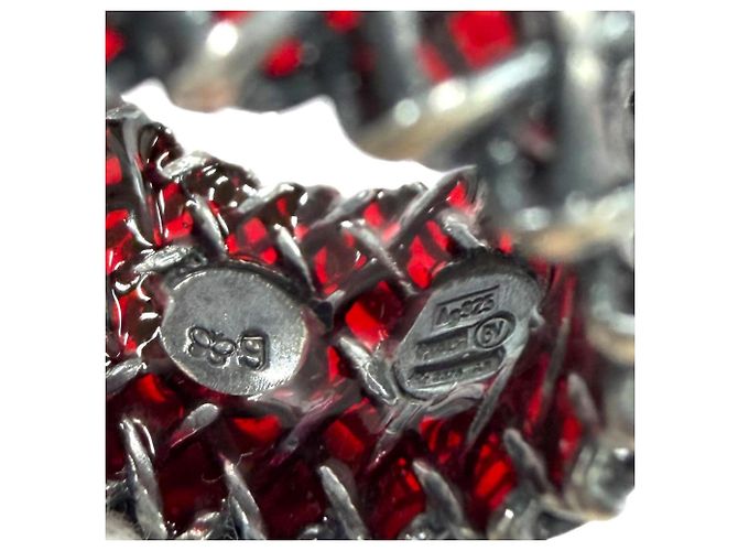 Bottega Veneta 925 Sterling Silber Ring Rot - Ansicht 12