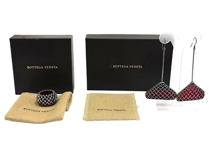 Bottega Veneta 925 Sterling Silber Ring Rot - Ansicht 2