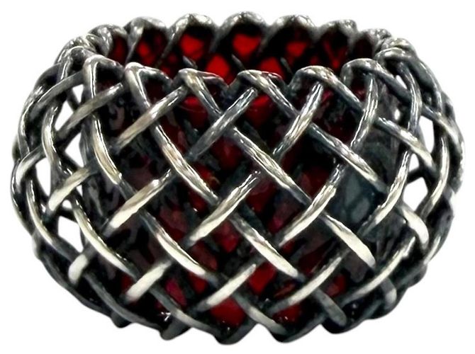 Bottega Veneta 925 Sterling Silber Ring Rot - Ansicht 9