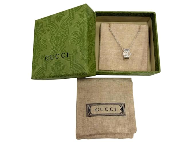 Collana con pendente Interlocking G Gucci Argento - vista 2
