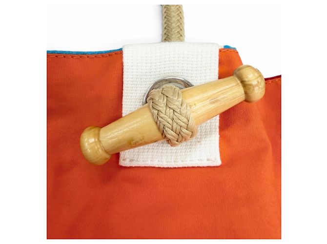 Hermès Hermes Cabas Drapeaux au Vent Tote Bag Multicolore - vista 8