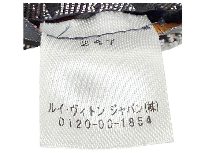 Stola Louis Vuitton in misto lana e seta nera Nero - vista 7