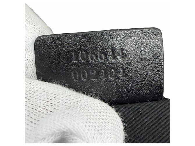 Pochette con zip Gucci Vintage GG Canvas Pelle Logo Patch Nero - vista 10