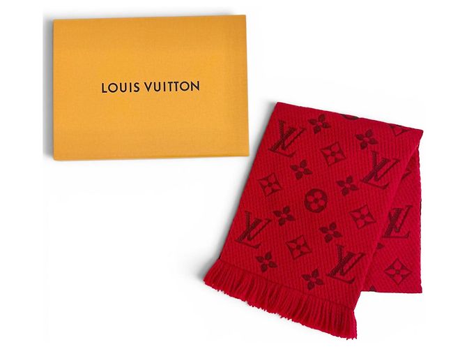 Sciarpa Louis Vuitton Ruby Monogram con frange Rosso - vista 2