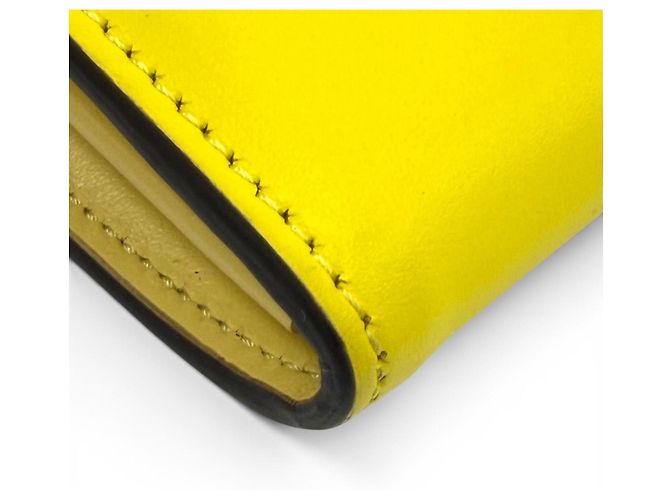 Fendi 8M0251 FF Diamond Continental Leather Long Wallet Giallo - vista 7