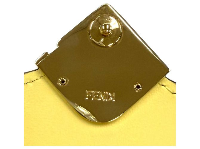 Fendi 8M0251 FF Diamond Continental Leather Long Wallet Giallo - vista 9