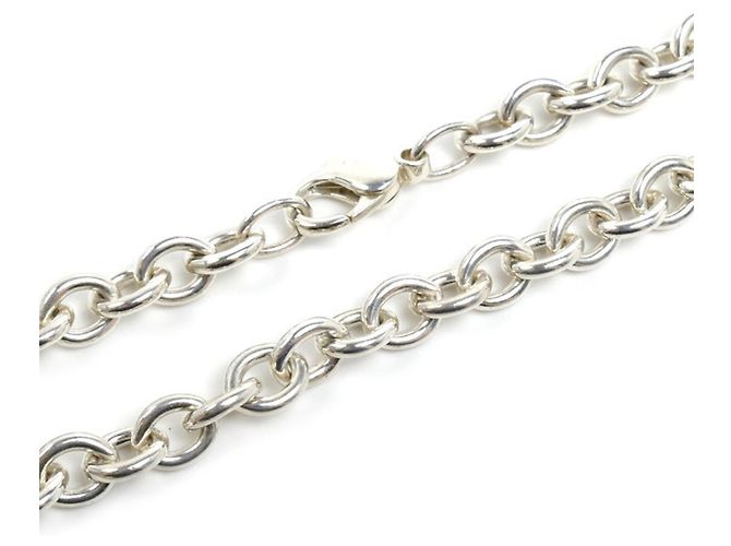 Colar Coração de Cadeado em Prata de Lei e Ouro Amarelo 18K da Tiffany & Co. - vista 4