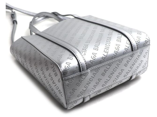 Borsa Balenciaga Everyday Tote XXS Argento - vista 3