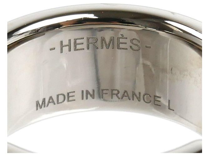 Ring Hermès Anel Olympe PM em couro GP Hermes Prata Taupe - vista 5