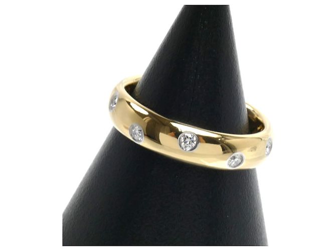 Anello Dots in oro giallo 18K e platino Tiffany & Co. - vista 2
