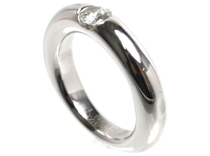 Cartier Ellipse Ring aus 18K Weißgold mit Diamant - Ansicht 2