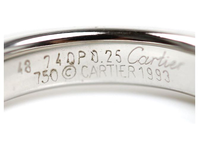 Cartier Ellipse Ring aus 18K Weißgold mit Diamant - Ansicht 5