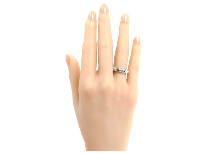 Cartier Ellipse Ring aus 18K Weißgold mit Diamant - Ansicht 7