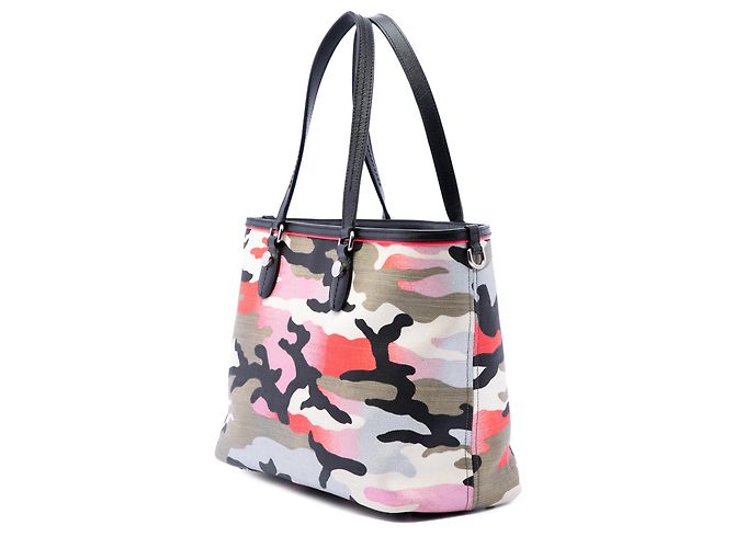 Dior Anselm Reyle Medium Canvas Camouflage Tote in Grau Braun - Ansicht 2
