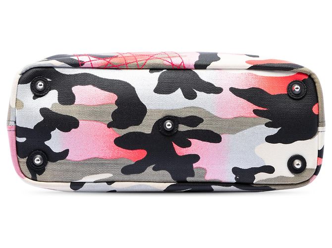 Dior Anselm Reyle Medium Canvas Camouflage Tote in Grau Braun - Ansicht 3