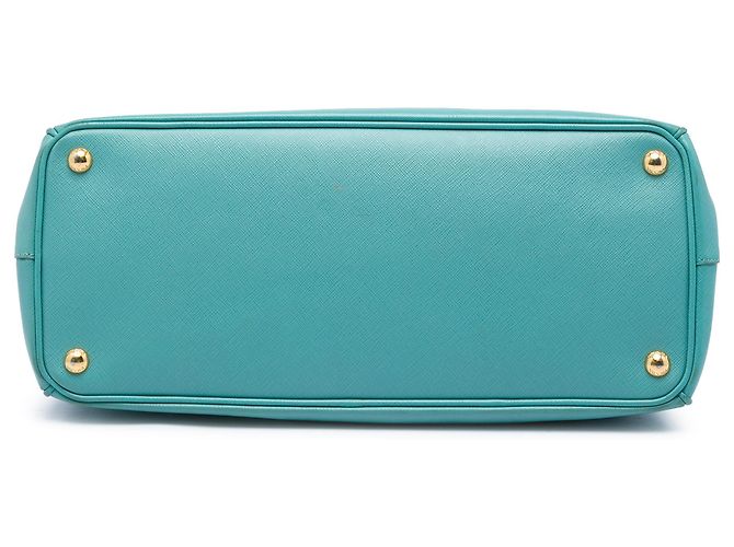 Prada Blue Large Saffiano Lux Galleria Double Zip Tote Turchese - vista 3