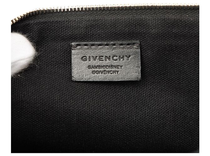 Clutch in pelle con stampa Bambi nera Givenchy Nero - vista 5