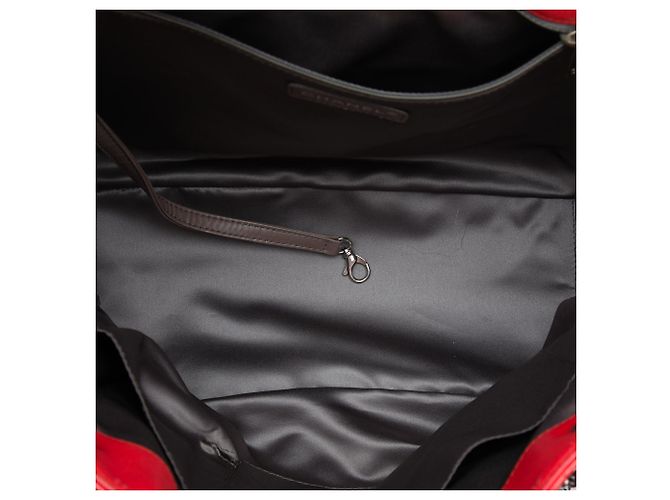 Tote Chanel Red Patent Mademoiselle Lock Bijoux Chain Rosso - vista 4