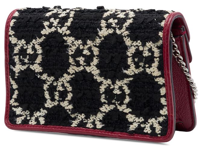 Gucci Black Mini GG Tweed Dionysus Crossbody Nero - vista 2