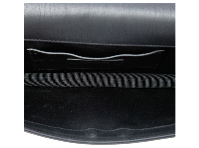 Clutch Monogram in pelle nera con borchie Saint Laurent Nero - vista 4