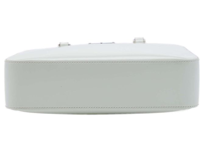 Sac à main Prada en cuir Spazzolato blanc, taille Medium - vue 3