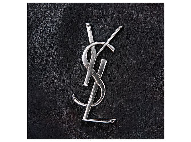 Saint Laurent West Hollywood Umhängetasche aus schwarzem Lammfell, Größe Medium - Ansicht 5