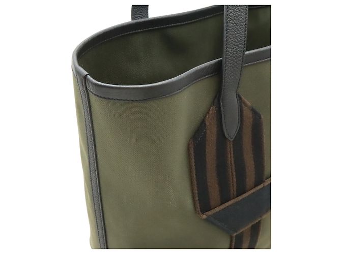Tote Hermès Green Toile Militaire e Clemence Verde Verde oliva - vista 4