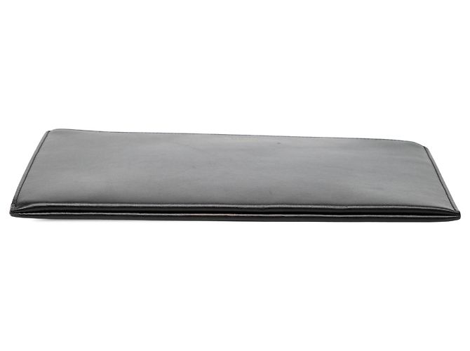 Clutch Saint Laurent in pelle nera con zip Nero - vista 3