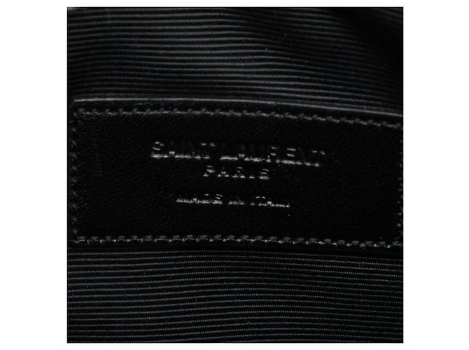 Clutch Saint Laurent in pelle nera con zip Nero - vista 5