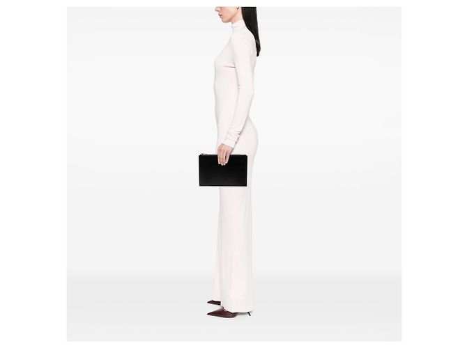 Clutch Saint Laurent in pelle nera con zip Nero - vista 6