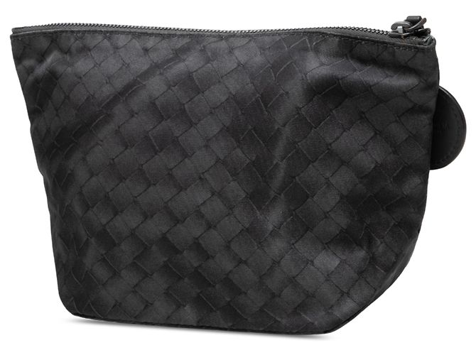 Pochette Intrecciomirage in nylon nero Bottega Veneta - vista 2