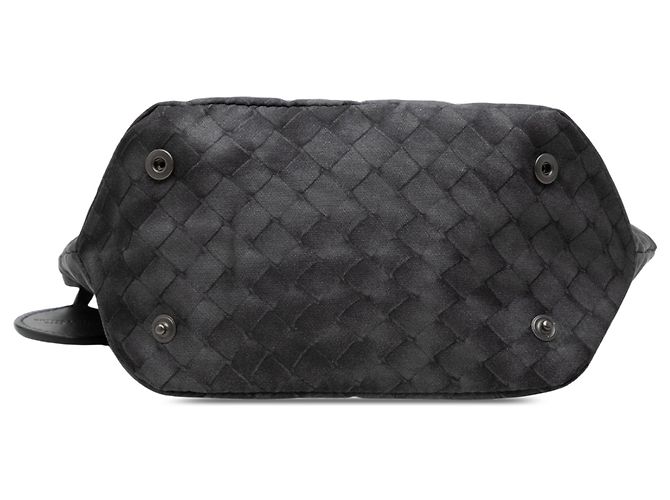 Pochette Intrecciomirage in nylon nero Bottega Veneta - vista 3